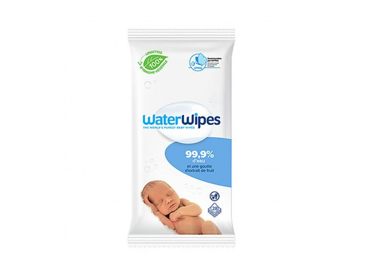 Waterwipes lingettes bébé - Pocket 28 lingettes - Parapharmacie en ligne
