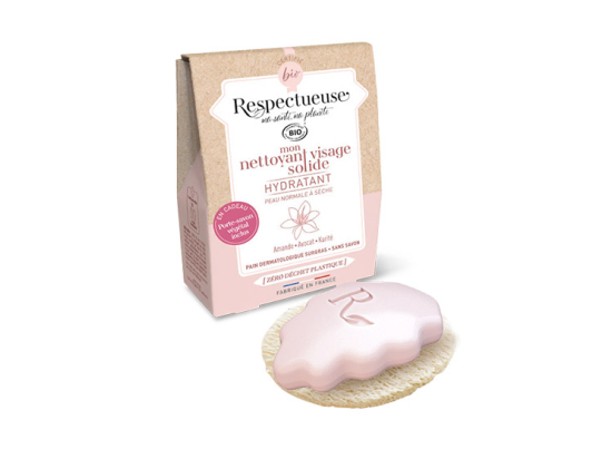 Respectueuse Nettoyant visage solide Hydratant BIO - 35g