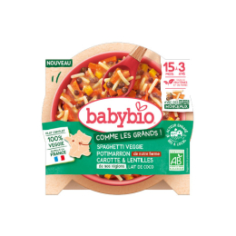 Spaghetti Veggie Potimarron Carottes et Lentilles - 200g