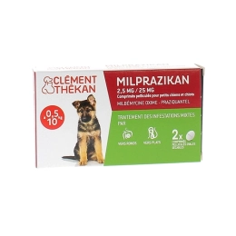 Milprazikan Vermifuge 2.5mg/25mg Petits chiens et Chiots - 2 comprimés
