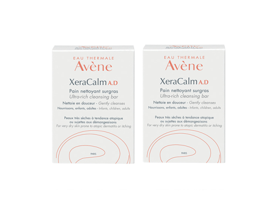 Avène XeraCalm A.D pain nettoyant surgras - 2x100g
