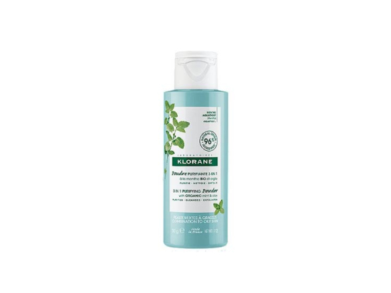 Klorane poudre purifiante BIO 3 en 1 menthe aqua - 50g