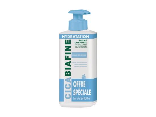 Cicabiafine Baume corporel hydratant quotidien - 2x400 ml