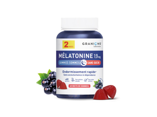 Melatonine 1,9mg Endormissement rapide - 60 gummies