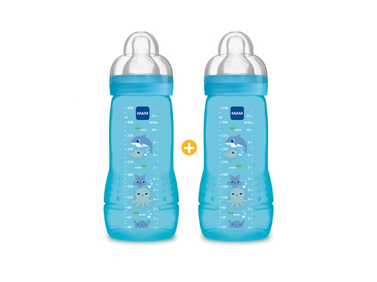 Easy Start Biberon Active 2ème âge Garçons - 2x330ml