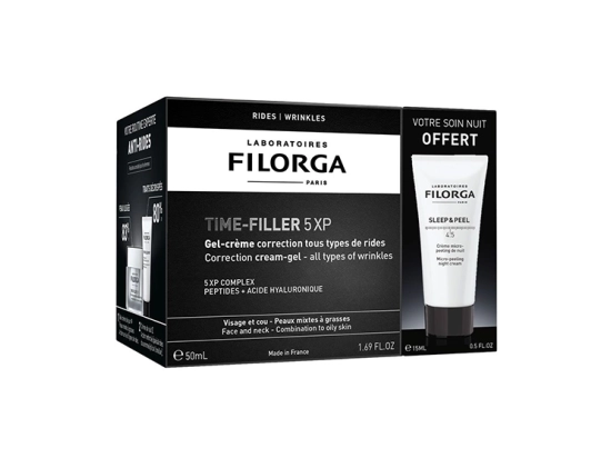 Filorga Time-Filler 5XP Gel-Crème - 50ml + Sleep&Peel 4.5 OFFERT