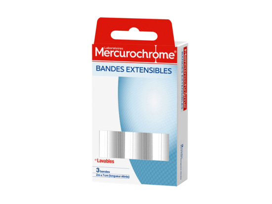 Mercurochrome bandes extensibles - 3 bandes