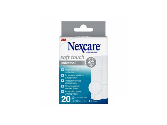 Nexcare Soft Touch Pansements Universels - x20