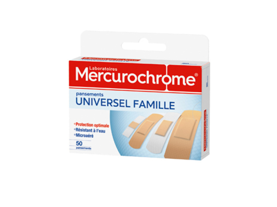 Mercurochrome Pansements universel famille - 50 pansements