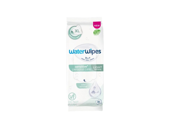 WaterWipes Sensitive+ lingettes toilette intime format XL - 30 unités
