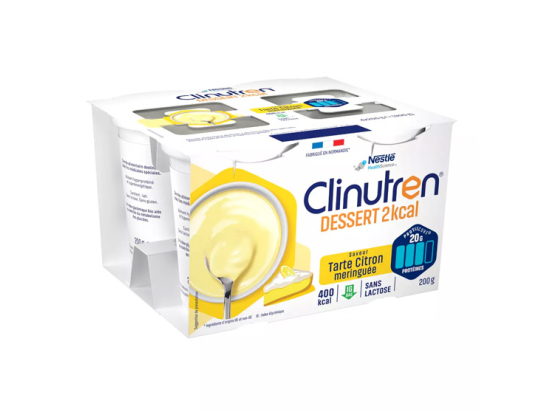 Clinutren Dessert Hyperprotéinée et Hypercalorique Saveur Tarte Citron - 4x200ml