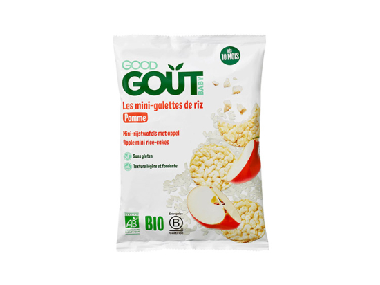 Good Goût Biscuits BIO Mini-galettes de riz à la pomme - 40 g