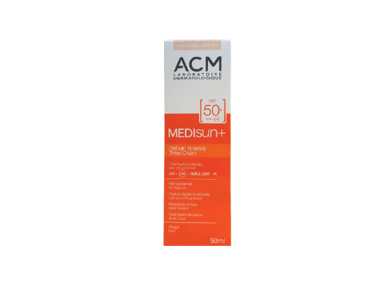 Medisun+ Crème Solaire Teintée SPF50+ Claire - 50ml