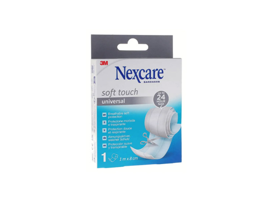 Nexcare Bande de Protection Textile Blanc - 1mx8cm