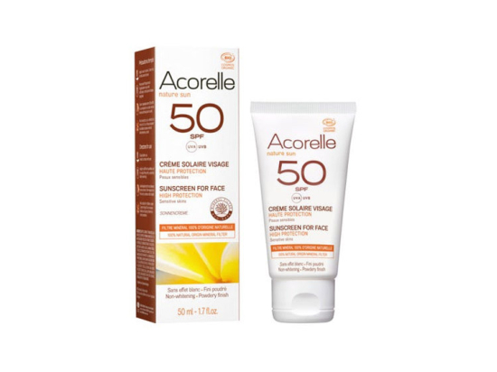 Acorelle Crème solaire visage SPF50 BIO - 50ml