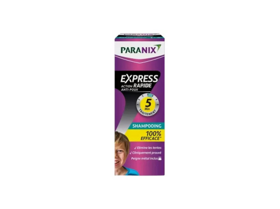 Paranix Shampoing Anti-Poux Express Action Rapide + Peigne Inclus - 200ml