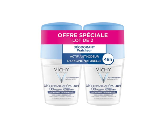 Vichy Déodorant Minéral 48h Roll-on - 2x50ml