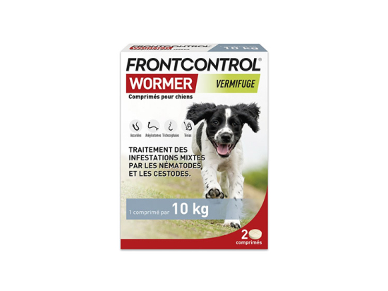 FrontControl Wormer Vermifuge pour Petits Chiens - 2 comprimés