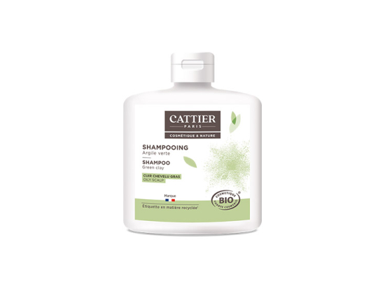 Cattier shampooing argile verte cuir chevelu gras BIO - 250ml