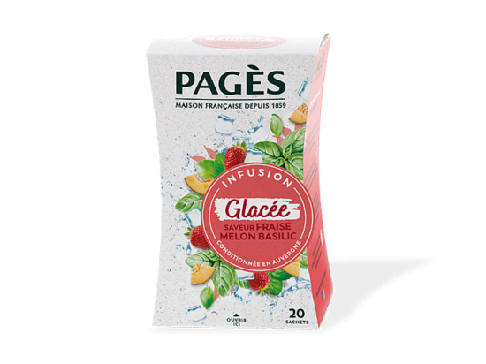 Pagès Infusion glacée Fraise Melon Basilic BIO - 20 sachets