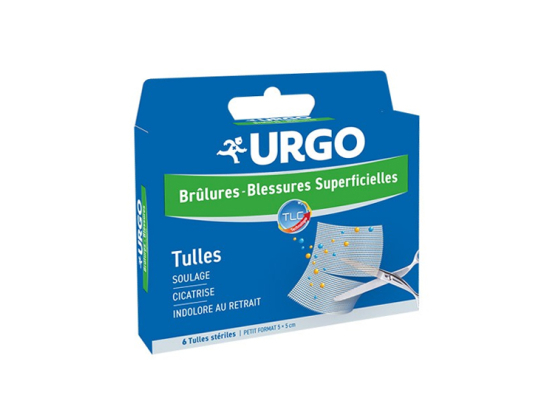 URGO Brûlures et blessures superficielles - 6 tulles stériles