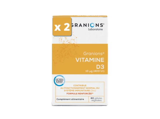 Granions vitamines D3 végétale 2x60 gélules