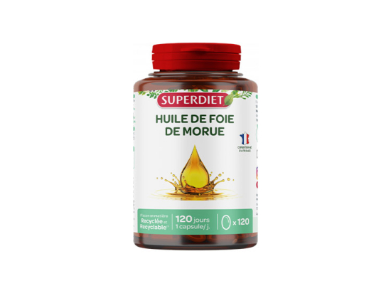 Superdiet Huile de Foie de Morue - 120 capsules