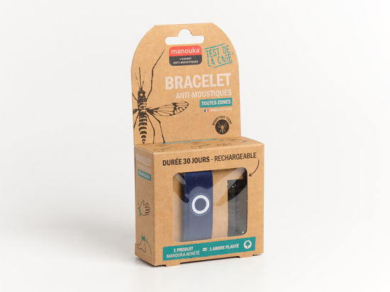 Manouka Bracelet anti-moustiques Bleu marine
