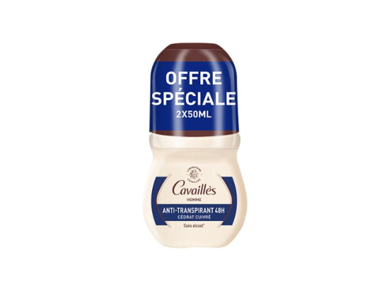 Déodorant Anti-Transpirant Homme 48h Roll-on - 2 x 50 ml