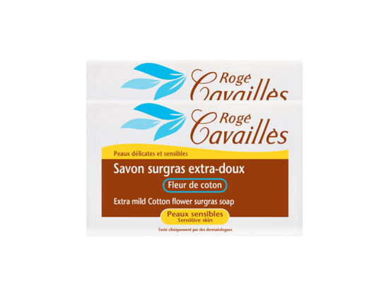 Rogé Cavaillès savon surgras extra doux fleur de coton - 2x250g