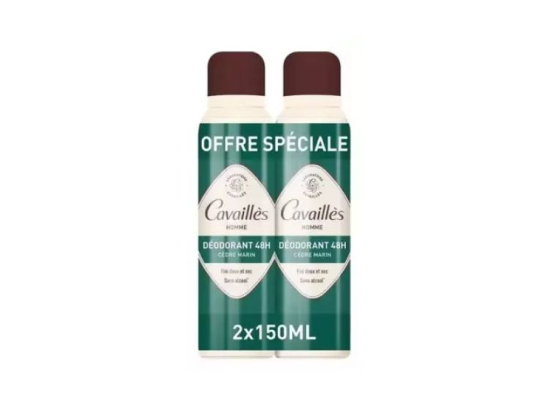 Déodorant Homme 48h Spray - 2 x 150 ml