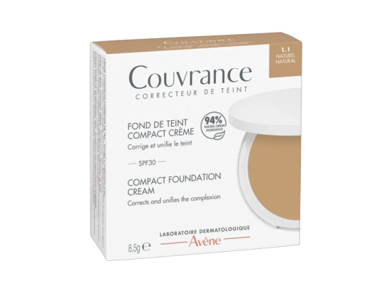 Couvrance Fond de Teint Compact Crème 1.1 Naturel