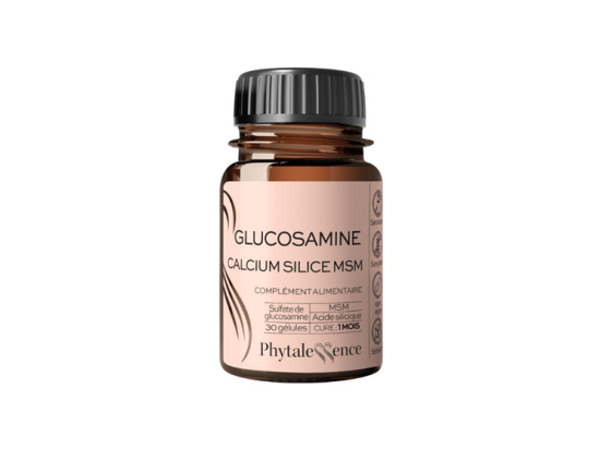 Phytalessence Glucosamine Calcium, Silice, MSM - 30 gélules