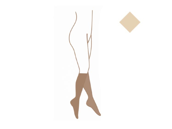 Varisma Zen Coton Chaussettes de compression pieds fermés Classe 2 Beige clair - Taille 1 court