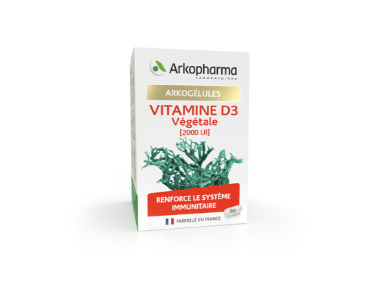Arkopharma Arkogélules Vitamine D3 végétale - 90 gélules