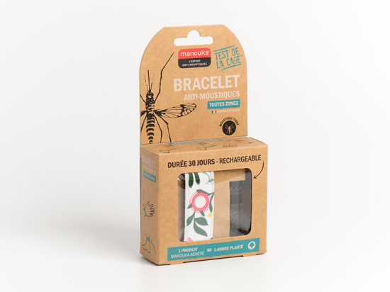 Manouka Bracelet anti-moustiques Pivoine