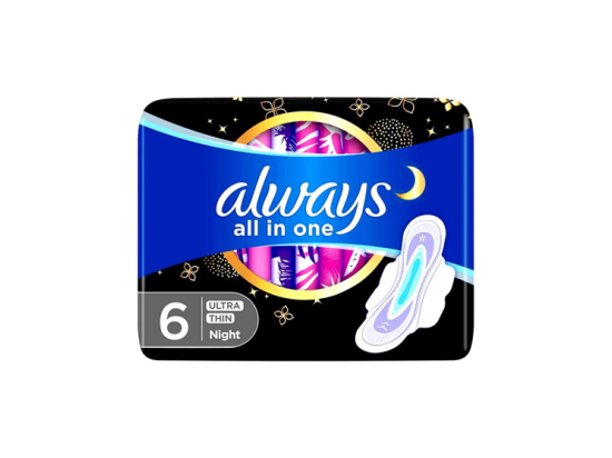 Ultra-Thin All-In-One Night Serviettes Taille 3 - x6