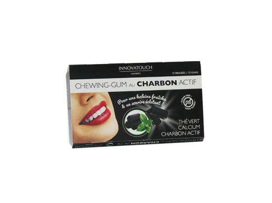 Innovatouch cosmetic Chewing-gum au charbon actif - 12 dragées