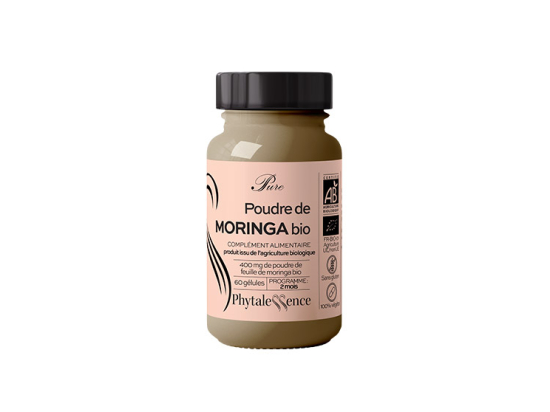 Phytalessence Pure Poudre de feuille de Moringa BIO - 60 gélules