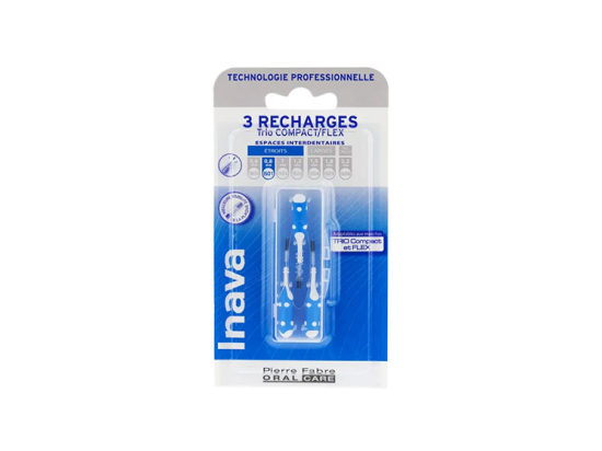 Inava Trio Compact/Flex Recharge Brossettes interdentaires 0,8mm - 3 brossettes