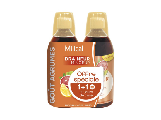Milical Draineur agrumes - 2x500ml