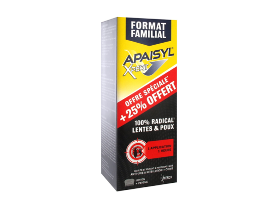 Apaisyl anti-poux Xpert lentes et poux - 250ml + 50ml offert