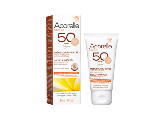 Acorelle Crème solaire teinté SPF50 BIO - 50ml
