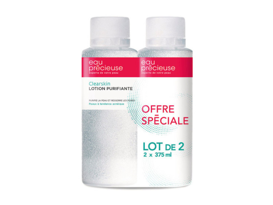 Eau précieuse Clearskin Lotion purifiante - 2x375ml