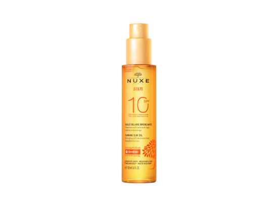 Nuxe Sun Huile Solaire Bronzante Faible Protection SPF10 Visage et Corps - 150ml