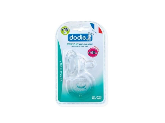 Dodie Sensation+ Tétine plate Col large +18 mois Débit rapide - x2