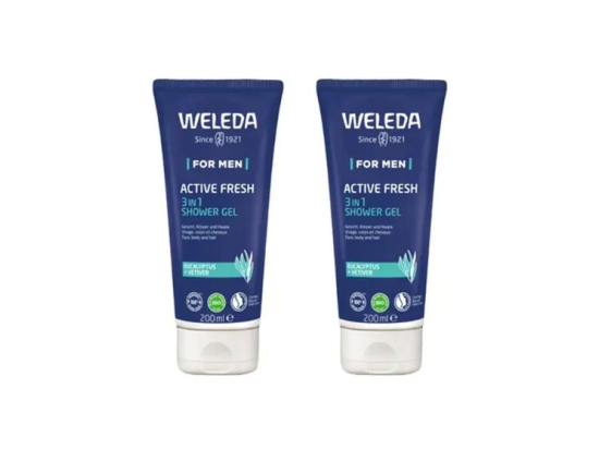 Weleda Homme Gel Douche 3 en 1 Active Fresh - 2x200ml