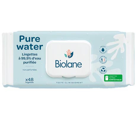 Biolane Lingette Pure Water - 3x60 lingettes