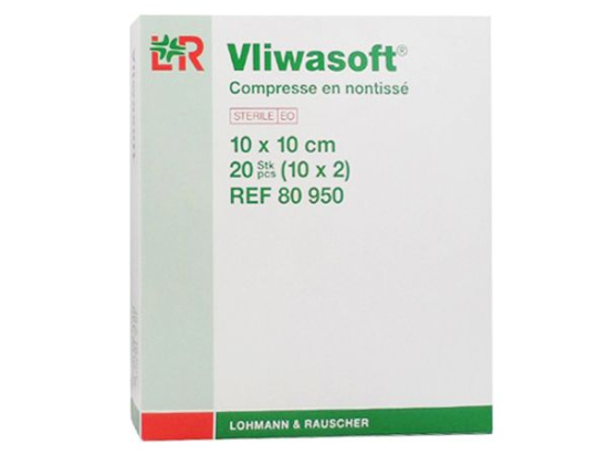 Lohmann & Rauscher compresses non tissées stériles 10x10cm - 2x10 sachets