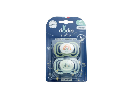 Sucettes Anatomiques 18 mois et + Jour Nuit - x2